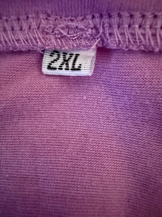 Women’s Lavender V-Neck Tee with Colorful Pumpkin Graphic - Picture 3 of 3